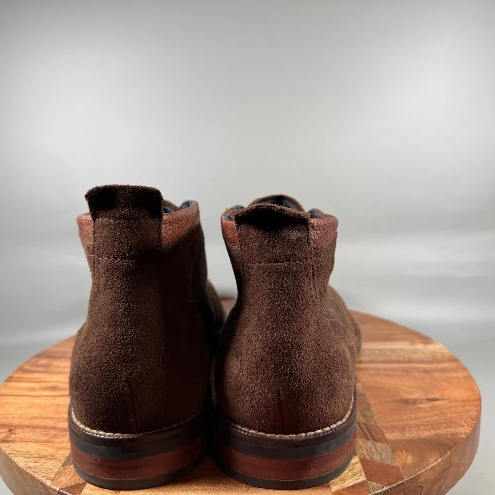 Cole Haan Mens C26393 Dark Brown Suede Leather Chukka Ankle Boots Size 12M